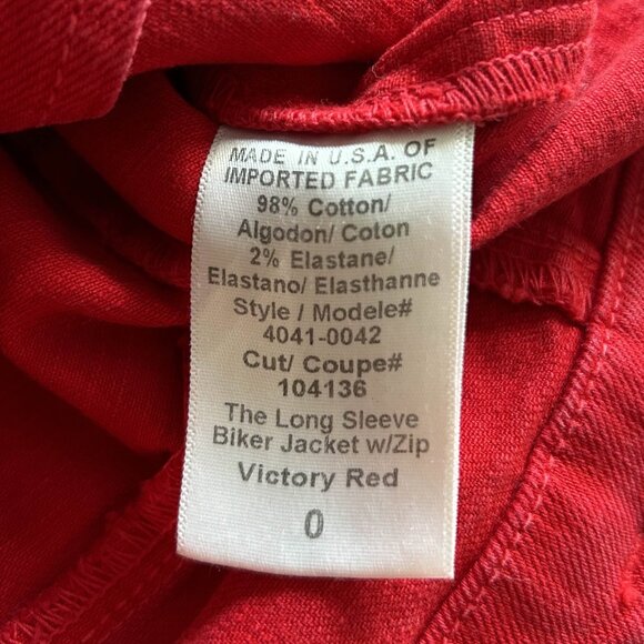 Current/Elliot Denim The Biker Jacket in Victory Red ASO Aria Montgomery - Picture 13 of 16